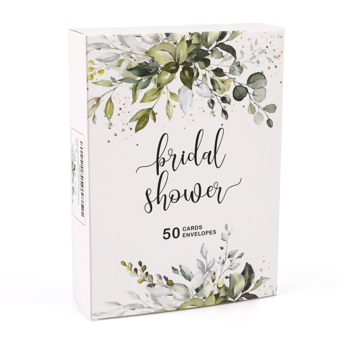 50 Greenery Eucalyptus Bridal Shower Invitations and 50 Envelopes (Large Size 5x7) - (100 pieces)