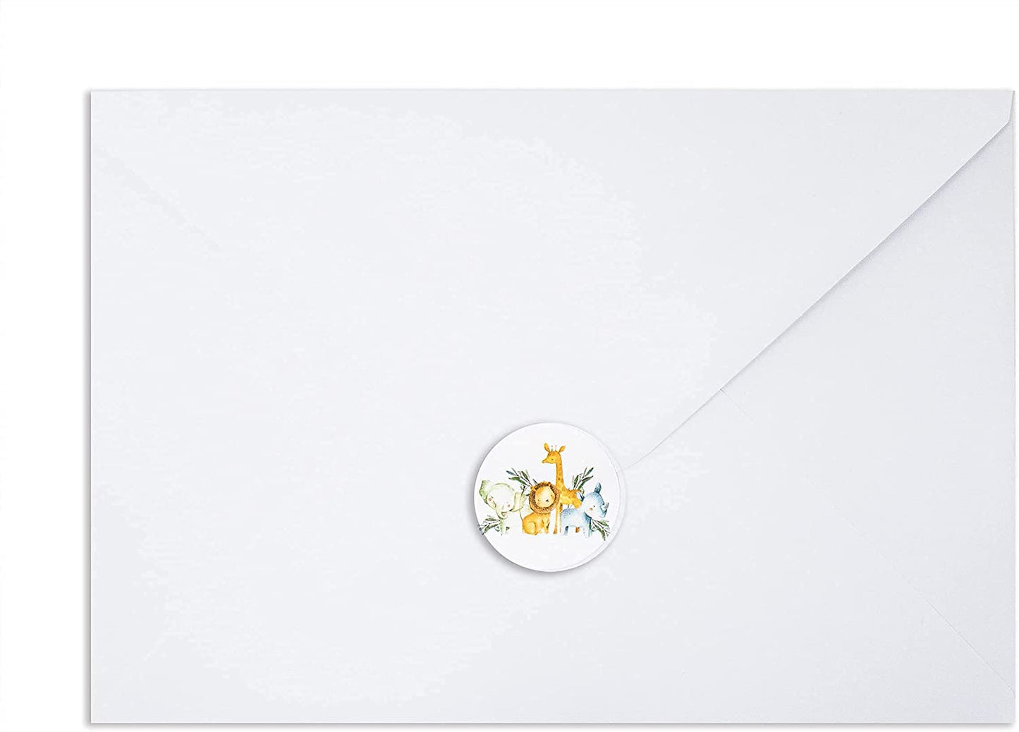 50 Pack Jungle Safari Greenery Thank You Cards, Cute Thank You Notes with Envelopes & Stickers, Baby Shower, Birthday any Occasion