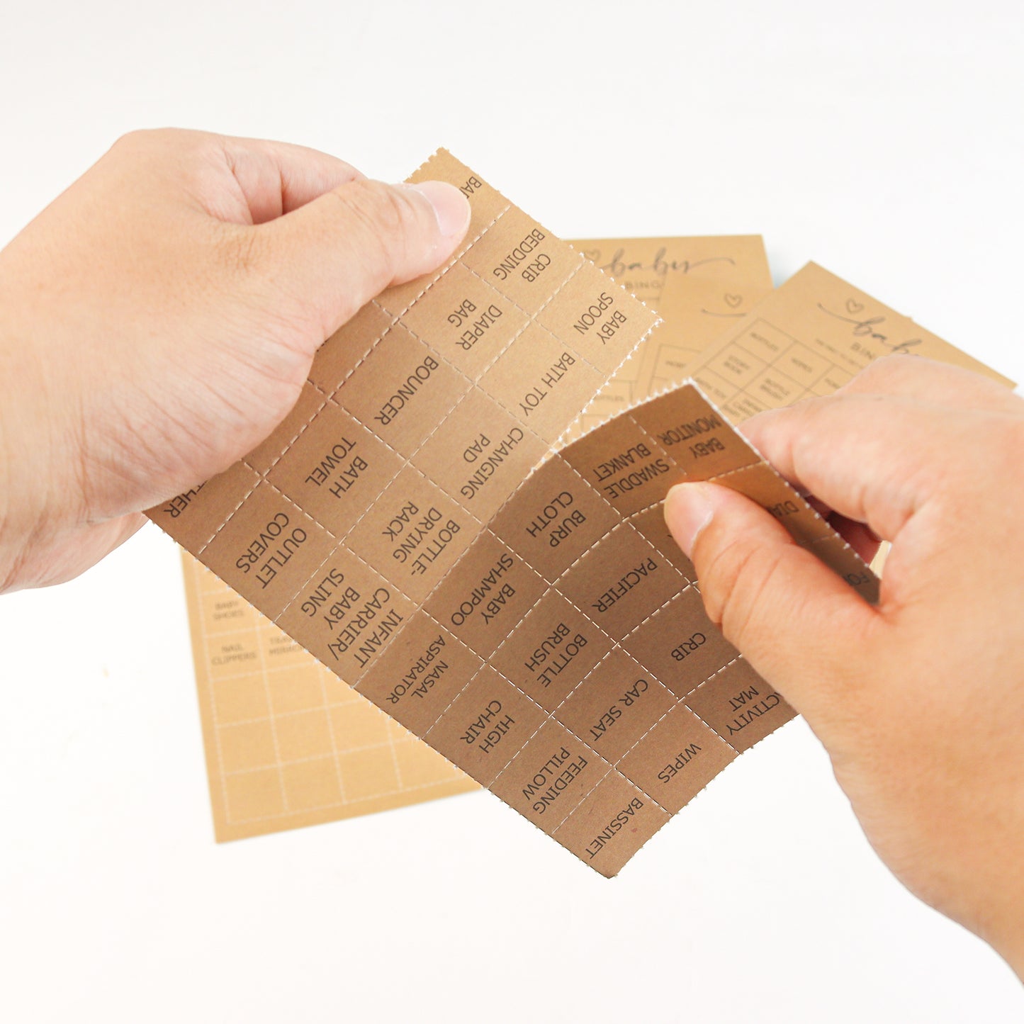 Kraft Baby Bingo Game (50 Unique Cards) Pre-Filled Fun Baby Shower Game Activity